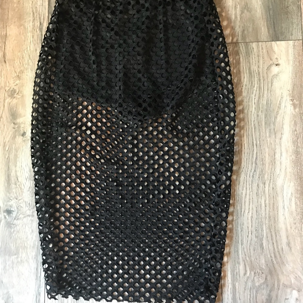 Mesh pencil skirt (used)